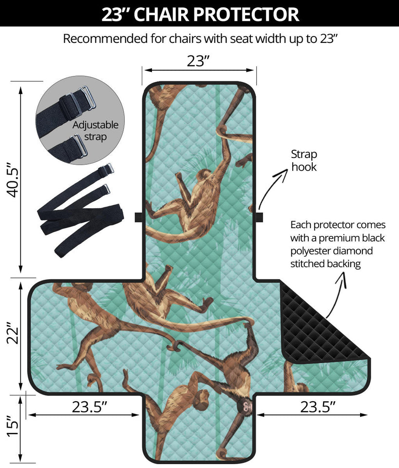 Monkey Palm tree background Chair Cover Protector