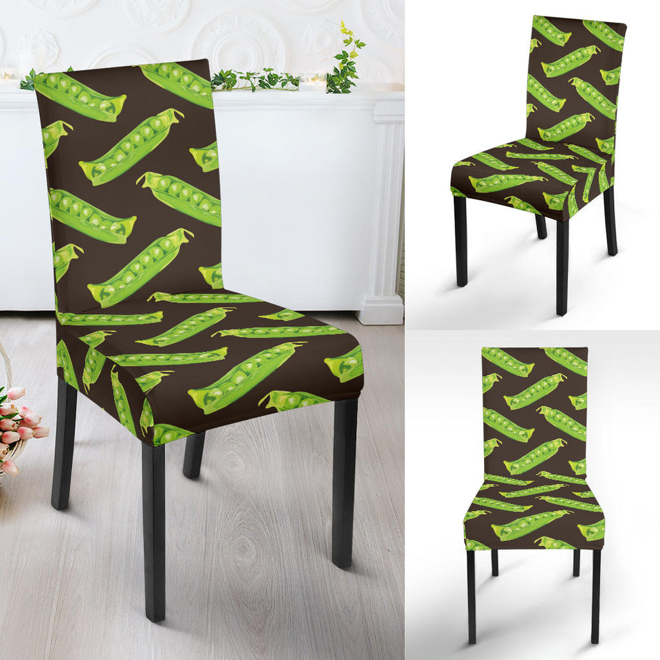 Green Peas Pattern Print Design 05 Dining Chair Slipcover