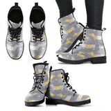 Cute Dachshund Dog Pattern Leather Boots