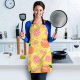 Grapefruit Yellow Background Adjustable Apron