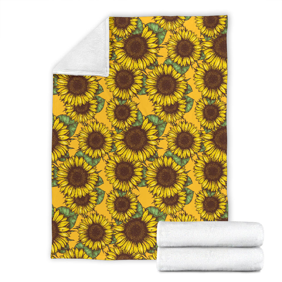 Sunflower Pattern Premium Blanket