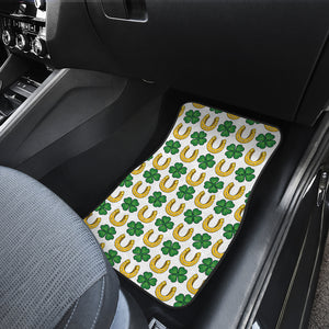 Horseshoes Pattern Print Design 04 Front and Back Car Mats