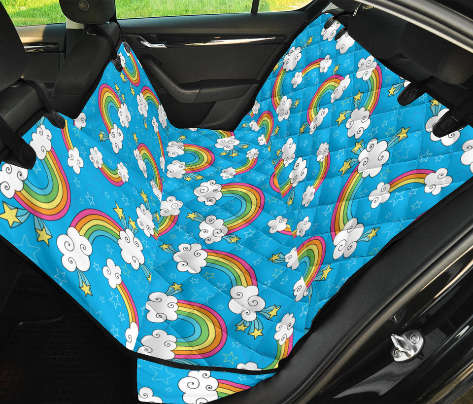 Rainbows Sky Clouds Pattern Dog Car Seat Covers
