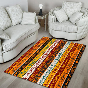 Egypt Hieroglyphics Pattern Print Design 01 Area Rug