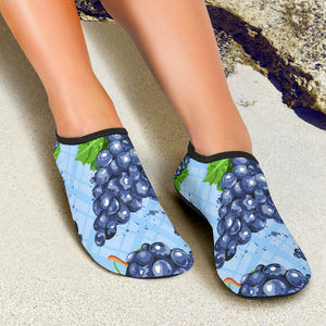 Watercolor Grape Pattern Aqua Shoes