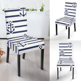 Anchor Rope Nautical  Pattern Dining Chair Slipcover