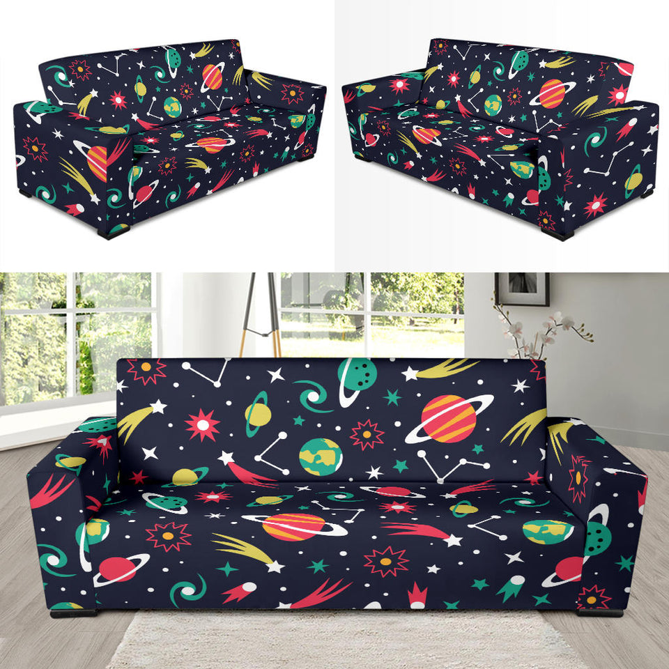 Colorful Space Pattern Planet Star Sofa Slipcover