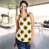 sunflowers design pattern Women Racerback Tank Top