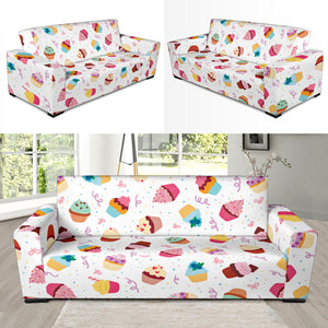Cake Cupcake Design Pattern Sofa Slipcover