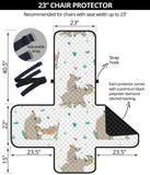 Cute Rhino pattern background Chair Cover Protector