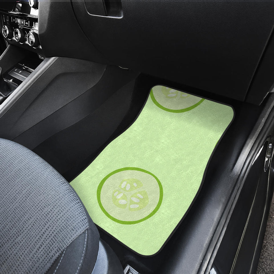 Cucumber Pattern Front And Back Car Mats
