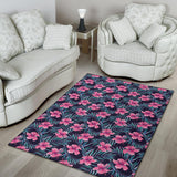 Hibiscus Pattern Print Design 05 Area Rug