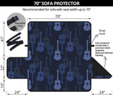Blue Theme guitar pattern Sofa Cover Protector