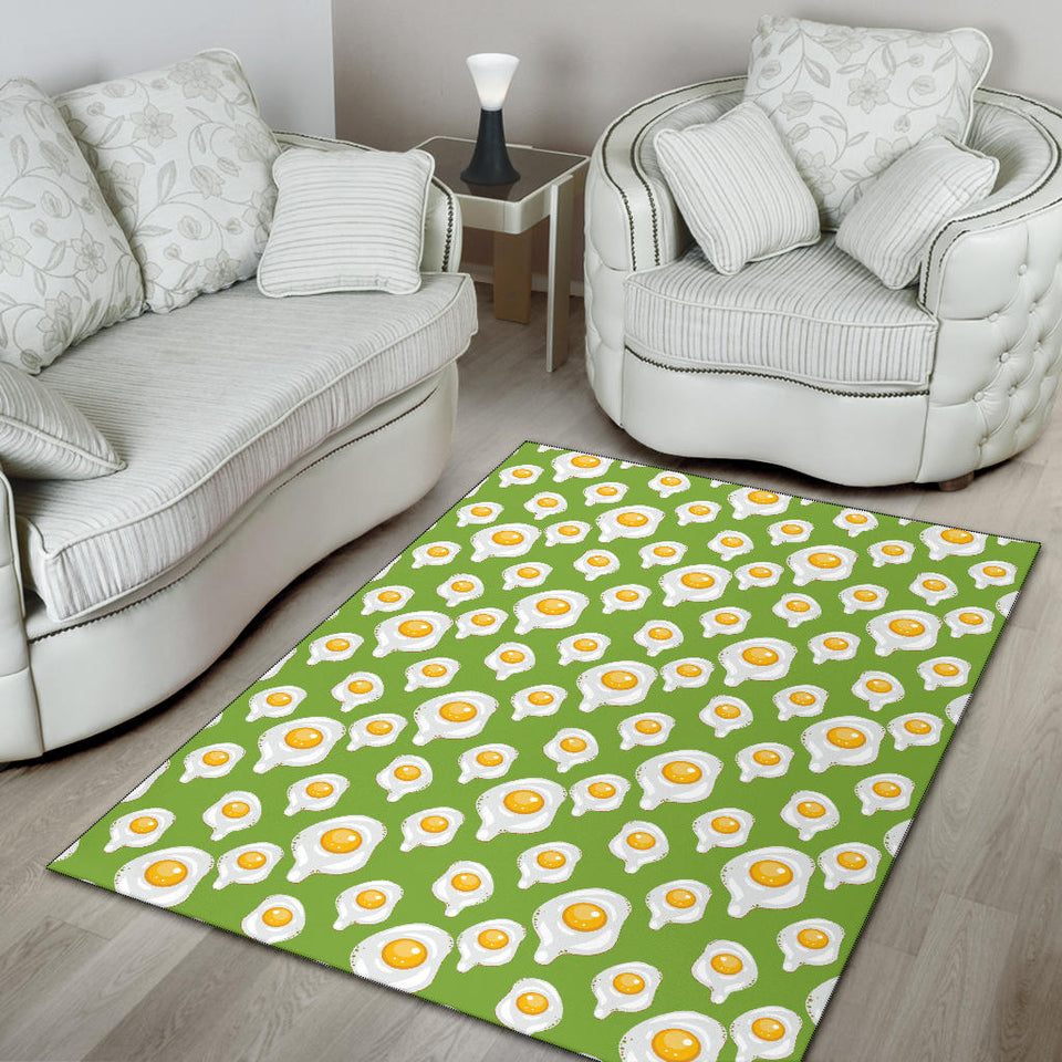 Fried Eggs Pattern Print Design 01 Area Rug