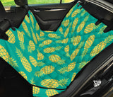 Pineapples Pattern Green Background Dog Car Seat Covers