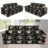 Hummingbird Pattern Print Design 03 Sofa Slipcover