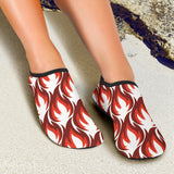 Fire Flame Symbol Design Pattern Aqua Shoes