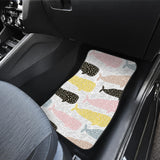 Whale Dot Pattern Front And Back Car Mats