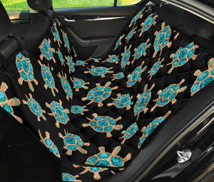 Sea Turtle Blue Stone Pattern Dog Car Seat Covers