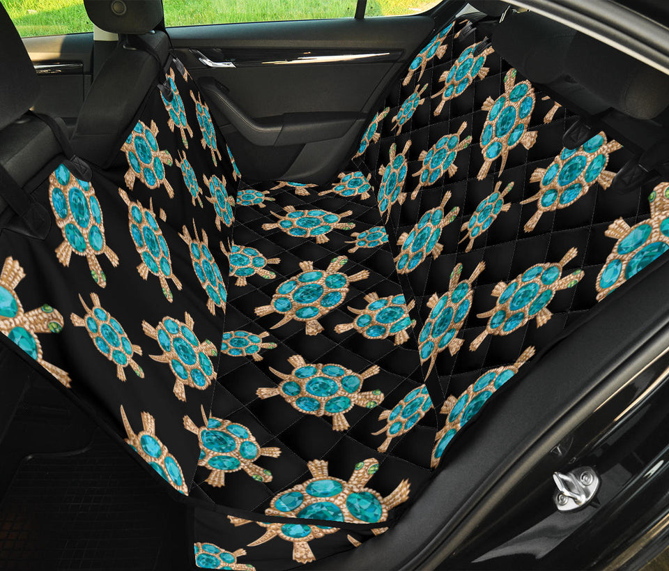 Sea Turtle Blue Stone Pattern Dog Car Seat Covers
