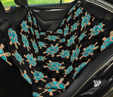 Sea Turtle Blue Stone Pattern Dog Car Seat Covers