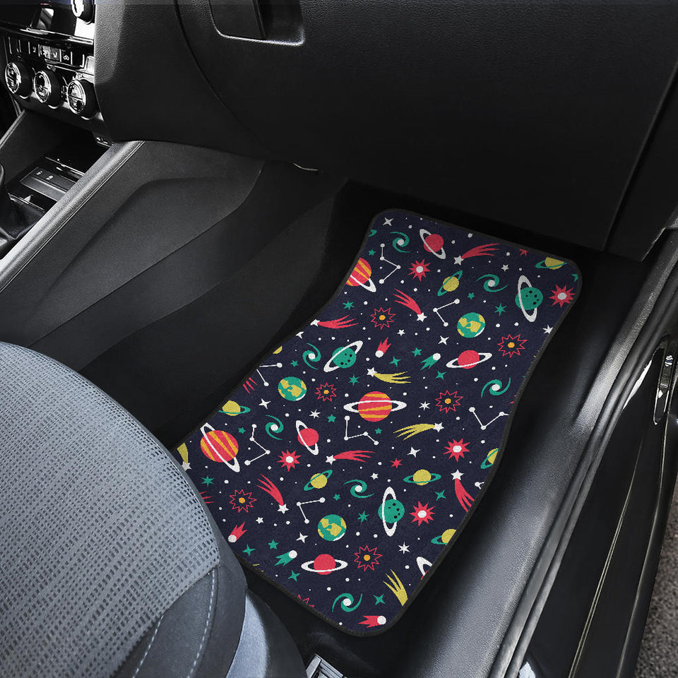 Colorful Space Pattern Planet Star Front Car Mats