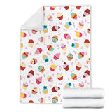 Cake Cupcake Design Pattern Premium Blanket
