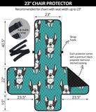 Hand drawn boston terrier dog pattern Chair Cover Protector