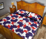 Kangaroo Australian pattern Quilt Bed Set