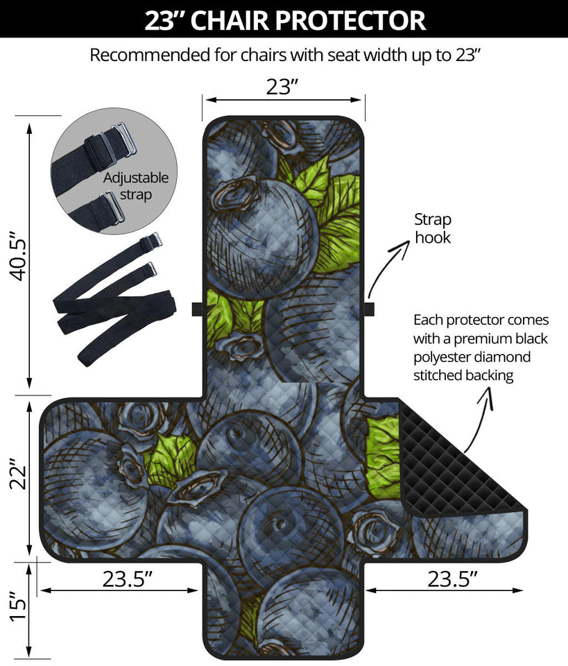 blueberry pattern Chair Cover Protector