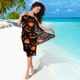 Halloween Pattern Pumpkin Background Sarong