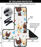 Cute Chihuahua dog pattern Recliner Cover Protector