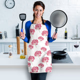 Pink Lotus Waterlily Pattern Adjustable Apron