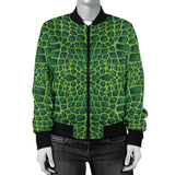 Crocodile Skin Printed Women'S Bomber Jacket