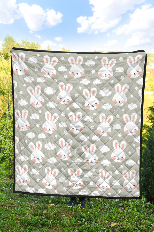 Rabbit Cloud Pattern Premium Quilt