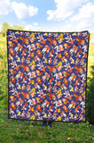 Goldfish Pattern Print Design 04 Premium Quilt