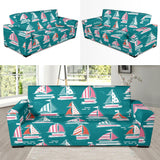 Cute Sailboat Pattern Sofa Slipcover