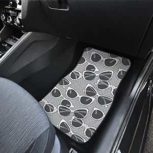 Sun Glasses Pattern Print Design 04 Front and Back Car Mats