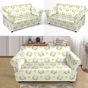 Cute Cartoon Frog Baby Pattern Loveseat Couch Slipcover