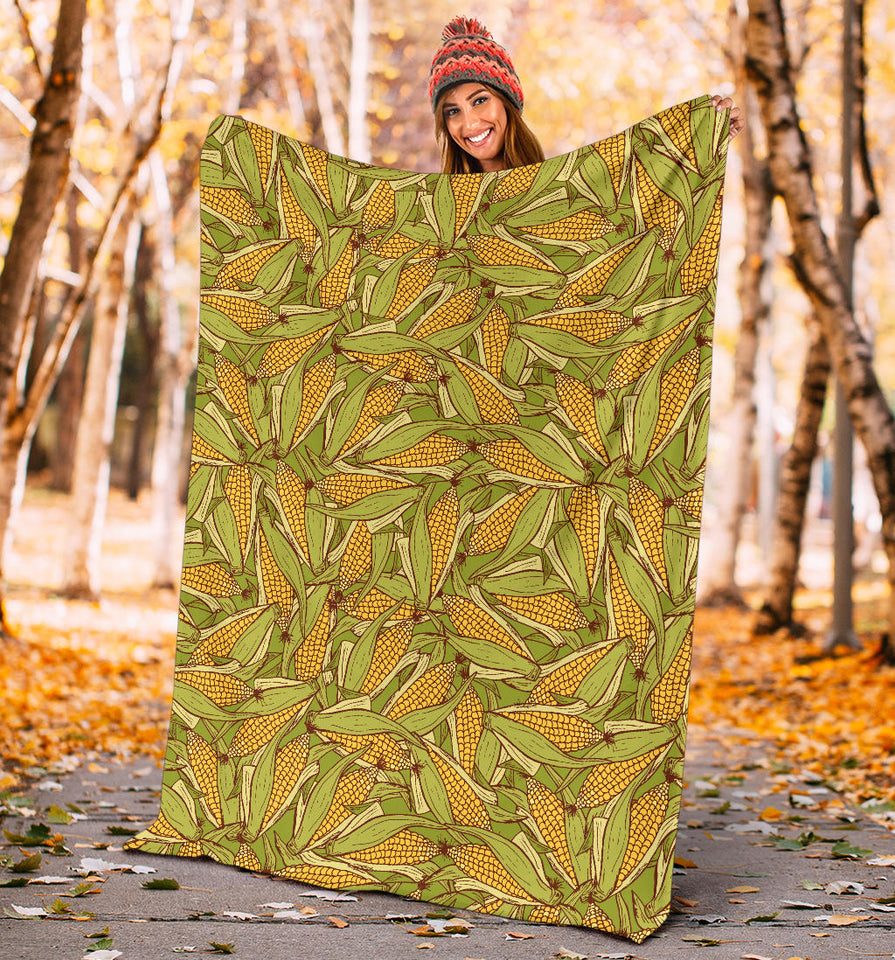 Corn Pattern Print Design 01 Premium Blanket