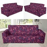 Eiffel Tower Heart Pattern Print Design 04 Sofa Slipcover