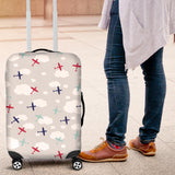 Airplane Cloud Grey Background Luggage Covers