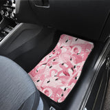 Pink Flamingos Pattern Background Front And Back Car Mats