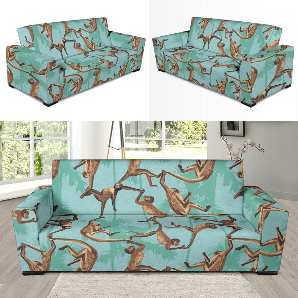 Monkey Palm Tree Background Sofa Slipcover