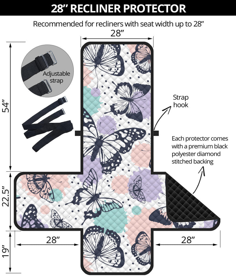 Butterfly pattern Recliner Cover Protector