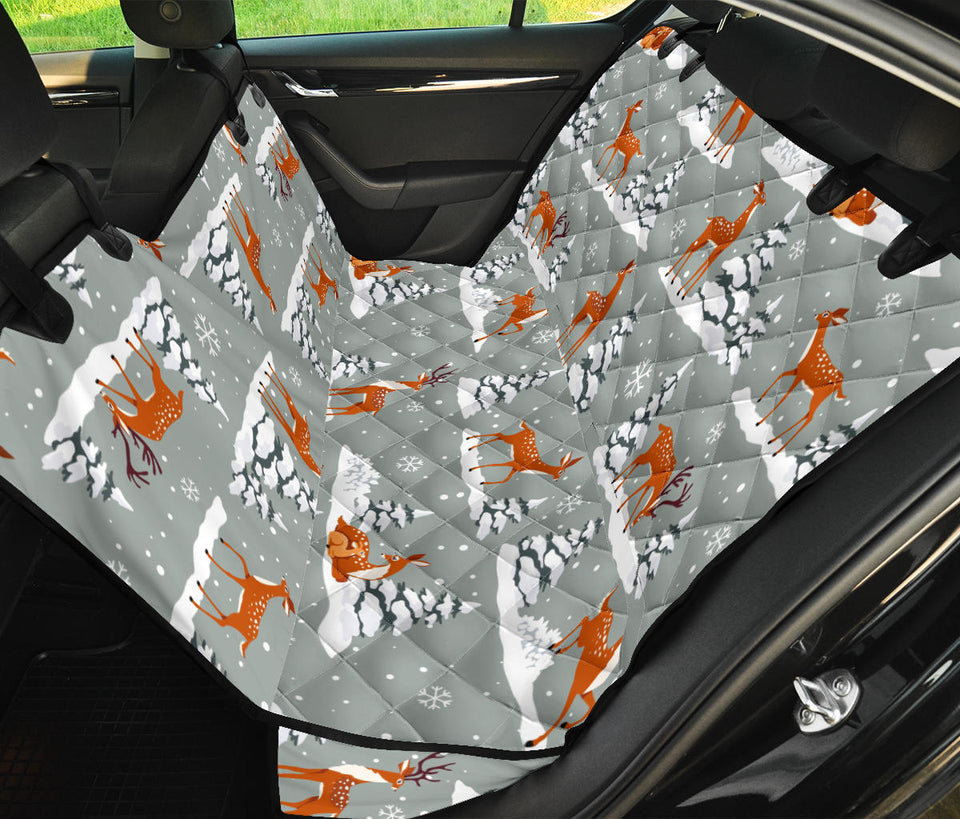 Beautiful Deers Winter Christmas Dog Car Seat Covers