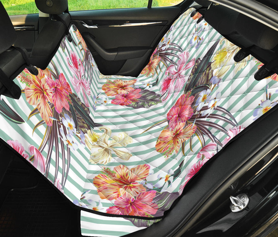 Colorful Orchid Flower Pattern Dog Car Seat Covers