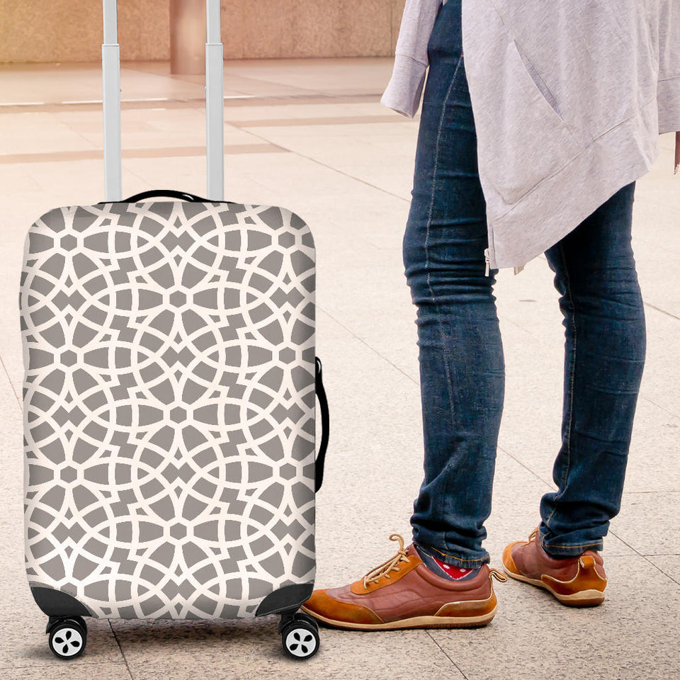 Arabic Gray Pattern Luggage Covers