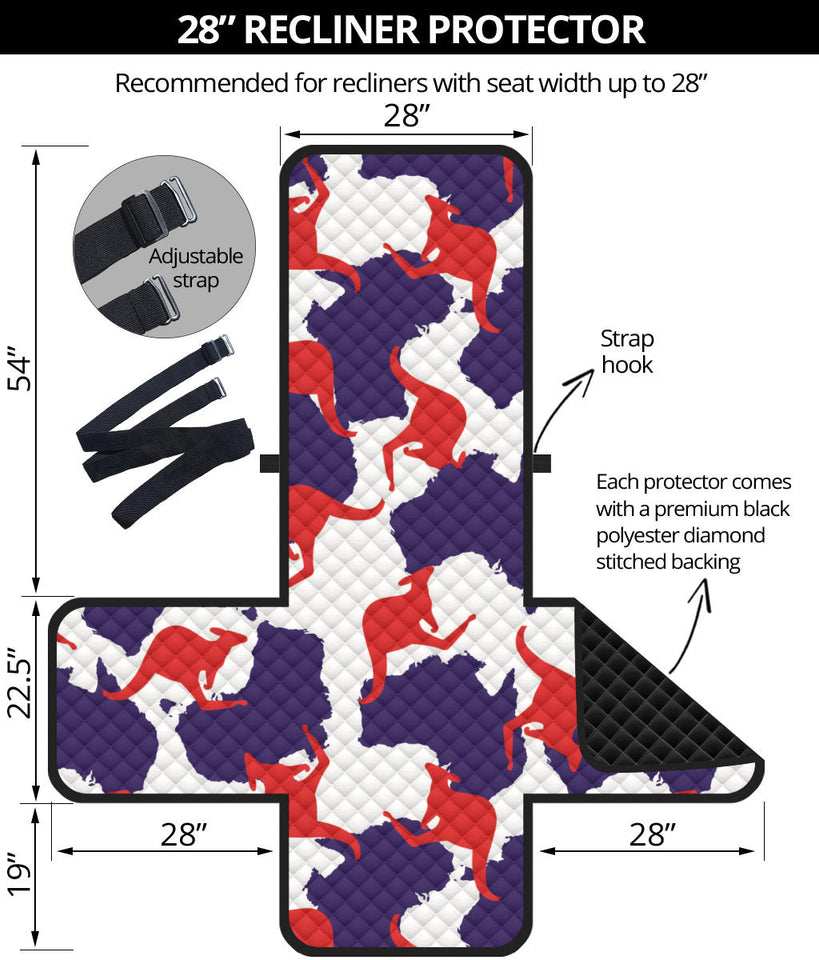 Kangaroo Australian pattern Recliner Cover Protector