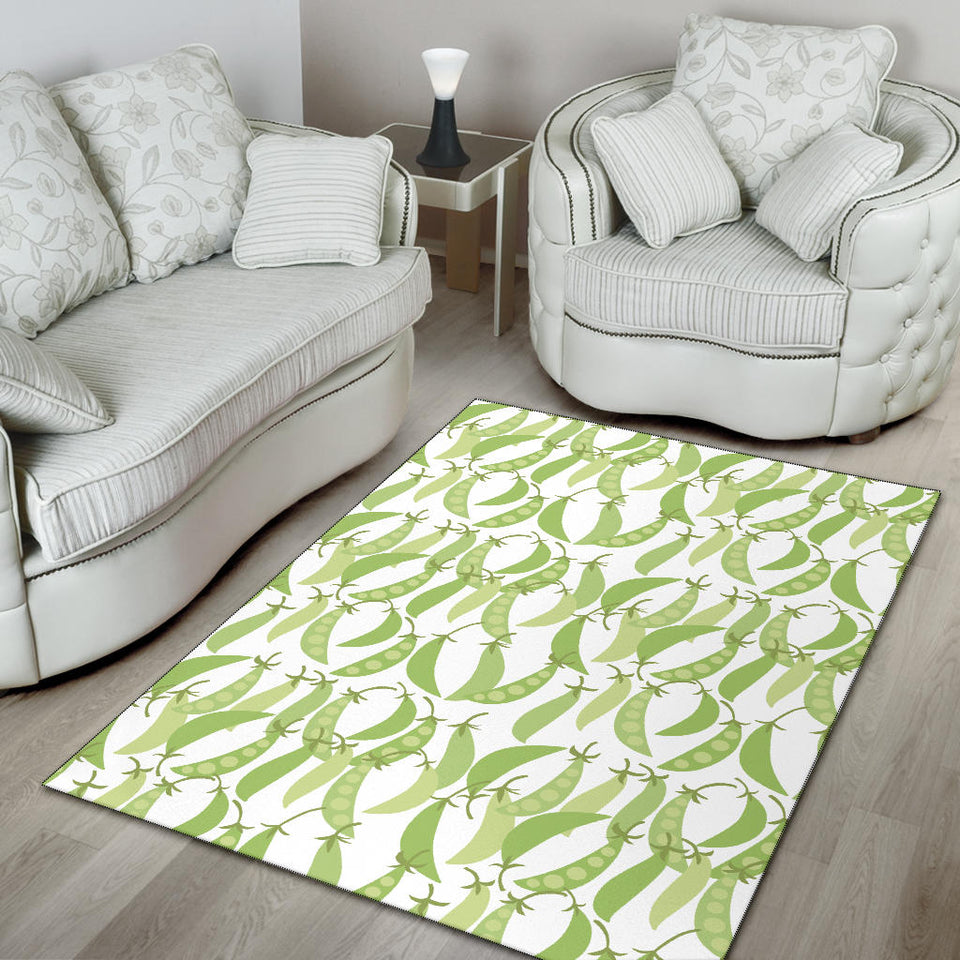 Green Peas Pattern Print Design 03 Area Rug